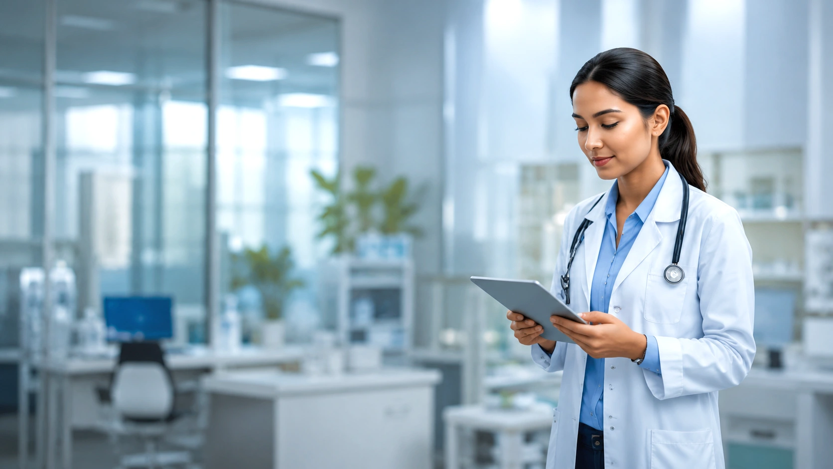 Healthcare software solutions card for HMS, EMR systems, patient management and telemedicine platforms