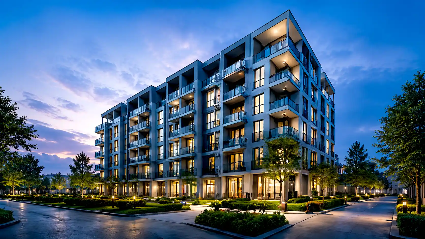 Real estate software solutions card for CRM, lead management, property management and booking systems