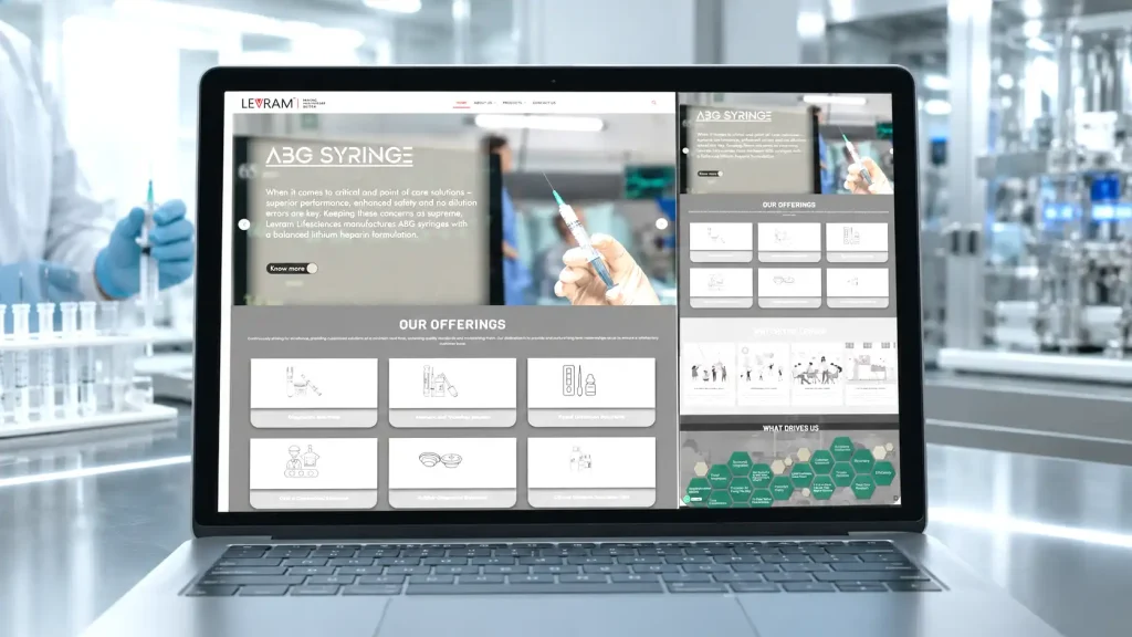 Levram manufacturing OEM web platform interface for industrial partner lead generation